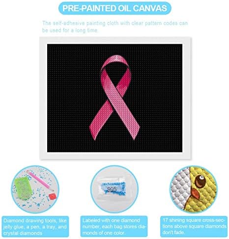 Kits de pintura de diamante de fita de cetim rosa 5D DIY DRILHA FILIONAL DE RETRAS DE RETRAS DE ARTES DE