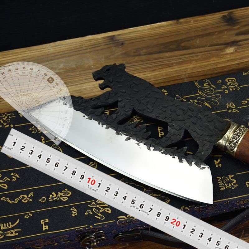 Faca de cutelo de carne mayit, longquan cortando faca doméstica lâmina afiada faca feita à mão forjando