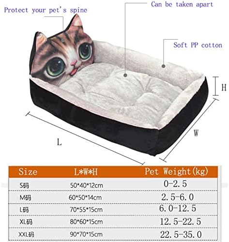 Mmyydds Cama de cachorro retangular Bolsa de dormir gato e sofá -cama de cachorro Casa de animais de estimação