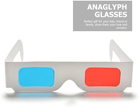 Solustre 50pcs óculos: óculos de moda DVDs anaglyph moldura adultos cinema óculos filmes de papelão