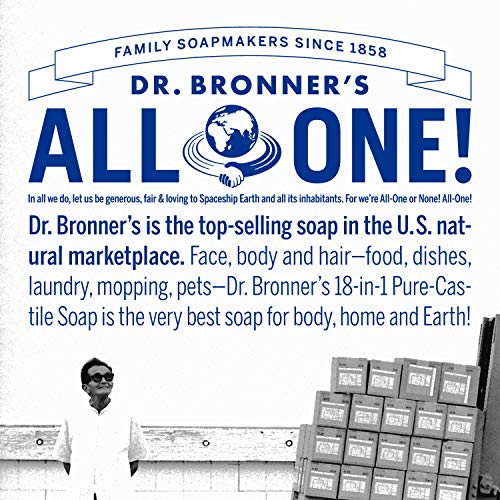 Dr. Bronner's-Sabão de barra puro-feita com óleos orgânicos, para rosto, corpo e cabelo, gentil