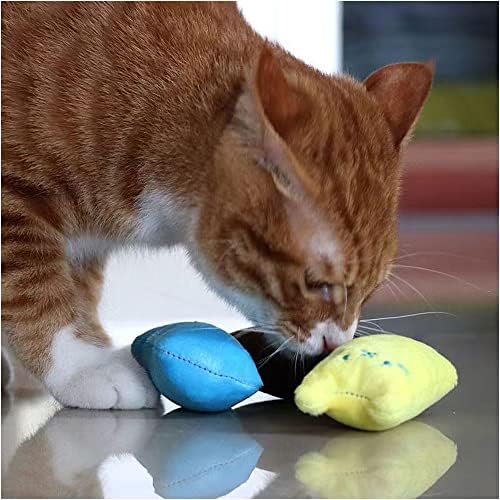 Fadydail Catnip Toys for Indoor Cats, 3pcs Plush Cat Chew Toy Denting Limping, Soft Pet Toy Toy Interactive