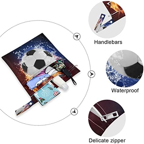 Bola de futebol esportivo Tropicallife 2pcs bolsa seca molhada para maiô de maiô Fire Footbard Forte fralda