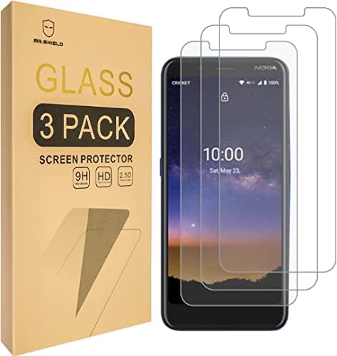 Sr.Shield [3-Pack] projetado para o tenen do Nokia C2 Tava/Nokia C2 [vidro temperado] [vidro Japão