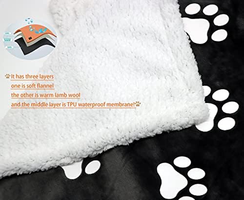 Bobelk Clanta de estimação à prova d'água, cobertor de cachorro à prova de líquido para sofá de sofá -cama,