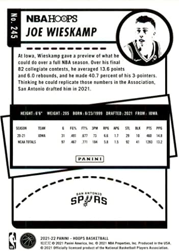 San Antonio Spurs 2021 2022 HOOPS Factory Sealed Team Set com cartões novatos de Joshua Primo e
