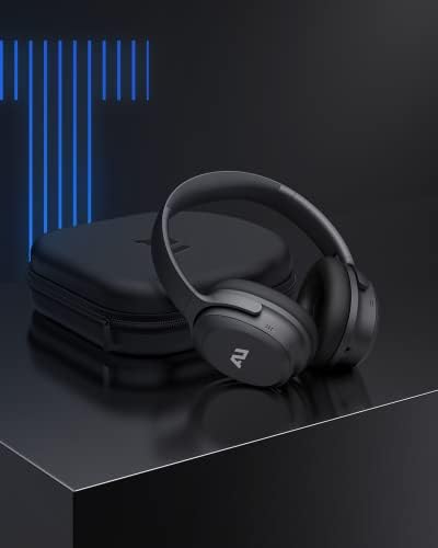 Ausounds Wireless Bluetooth Headphones com cancelamento de ruído ativo híbrido, fone de ouvido Over-Ear, APTX HD,
