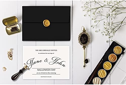 Envelopes pretos pretos 5x7 - envelopes pesados ​​para convites e cartões de felicitações - 40 pacote