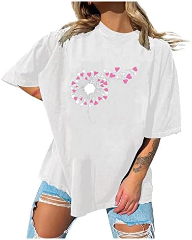 Camisa do dia dos namorados para mulheres fofas camisetas de leão amor camisetas estampadas de coração