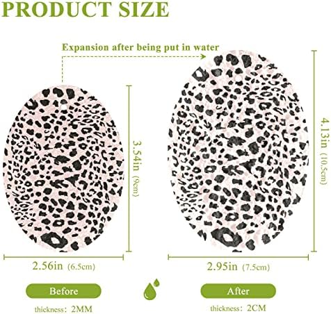 Alaza Leopard Cheetah Imprimir esponjas naturais rosa Esponjas de cozinha Esponja de celulare para pratos