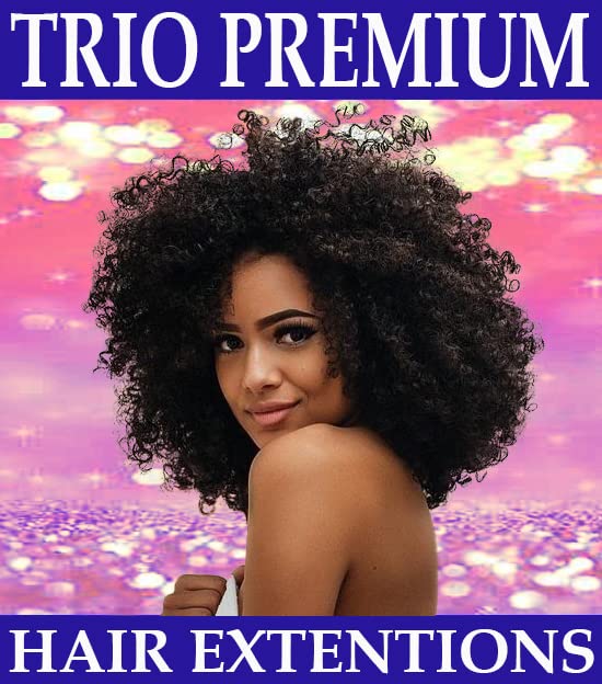 Trio Premium Qualidade Extensões de cabelo humano reais fita para mulheres, cabelos longos e curiosos,