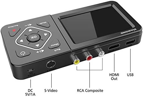 Diamond Multimedia VC500ST One Touch Standalone Digital Converter: Capture/Grava Vídeo de VHS, HI8, CAMcorder, Caixa superior definida ou qualquer fonte com saídas compostas/S-Video RCA AV