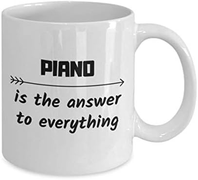 Piano é a resposta para tudo o que caneca de café pianista colegas de trabalho Presente de Viagem