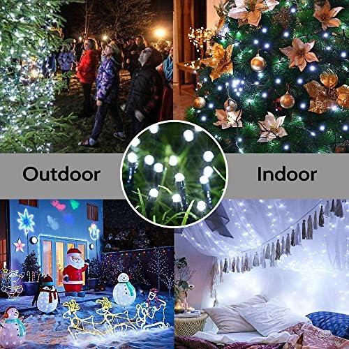 Toodour Lights de Natal ao ar livre, 131ft 350 Luzes de cordas LED com timer, conectável, 8 modos