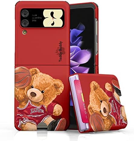 Para Samsung Galaxy Z Flip3 5g Caso híbrido Teddy Buddy Bear Caso Caso