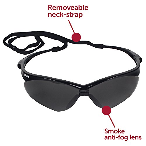 Kleenguard ™ V30 Nemesis ™ Glass de segurança, com revestimento anti-capa, lentes de fumaça, quadro