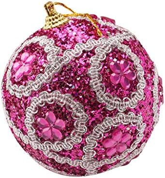 Ornamento Ball Xmas 8cm Balinhas Tree Glitter Rhinestone Decoration Decoração de Natal Hanges Glass Vaso