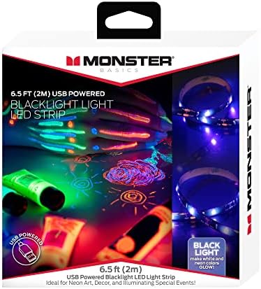 Xtreme Digital Lifestyle Acessórios Monster LED Black Led Strip, 6,5 pés, Cria resultados impressionantes