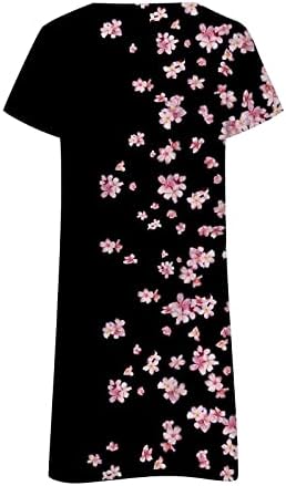 Vestido de cintura apertado Miashui Vestido feminino em V de pescoço casual Casual Casual Vestidos de camiseta