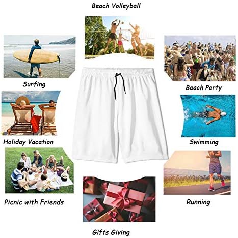 calça de tábua de praia masculina de crença pop, praia, troncos de natação, malha seca de roupa de banho