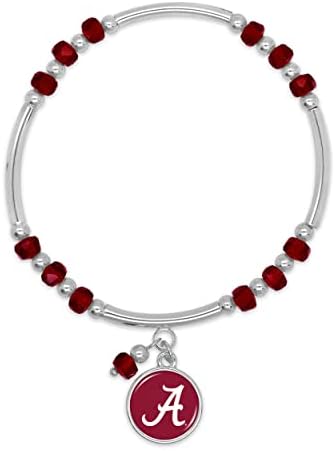 Do coração Alabama Ivy Bracelet Silver Jewelry Gift UA, 7 5 polegadas