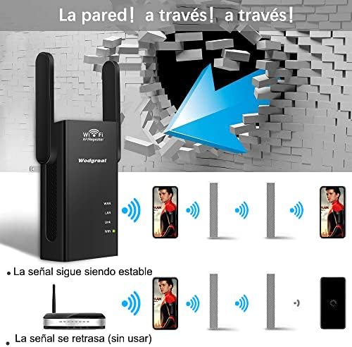 Wi -Fi Extender, Wodgreat 300Mbps WiFi Repeater Wireless Internet Booster com porta Ethernet, amplificador