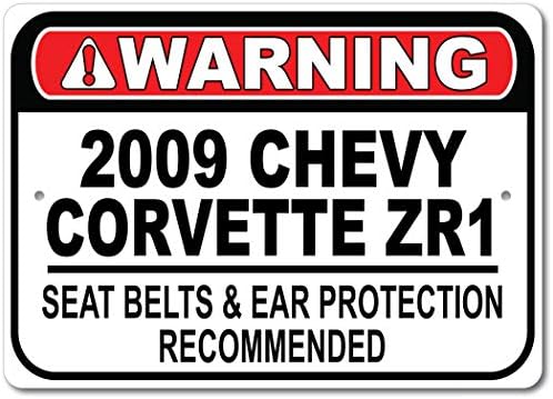 2009 09 Chevy Corvette ZR1 Belém do assento Recomendado Sinal rápido do carro, sinal de garagem de metal,