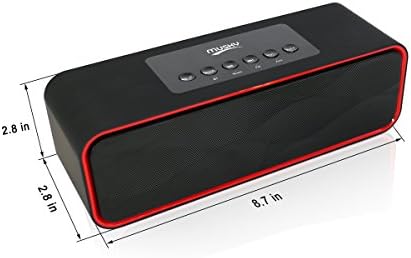 Alto -falante estéreo Bluetooth portátil, com drivers acústicos duplos 2x5W, Rádio FM e viva -voz Handsfree, slots