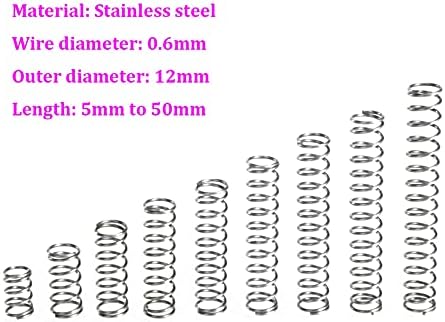 As molas de compressão são adequadas para a maioria dos reparos I Diâmetro do fio 0,6mm aço inoxidável