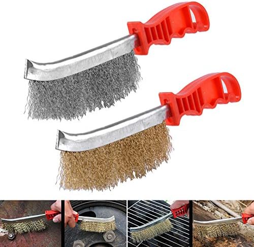 Linhgeo- Durável Fácil de usar escova de arame de aço inoxidável Limpeza forte Soldagem escória Removedor
