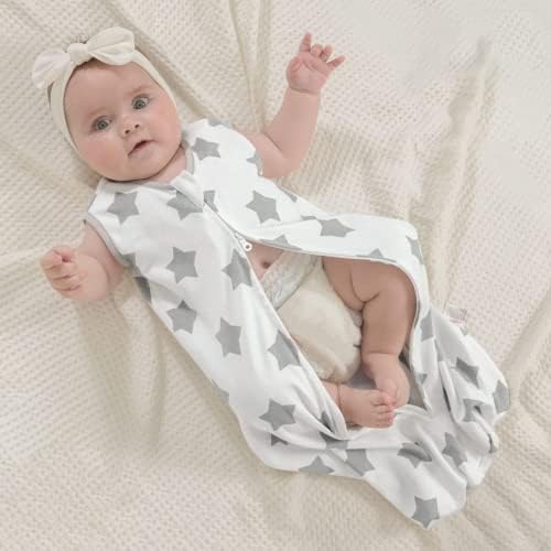 Saco de sono para bebês Gllquen, saco de dormir de bebê com algodão orgânico, cobertor de bebê vestível com