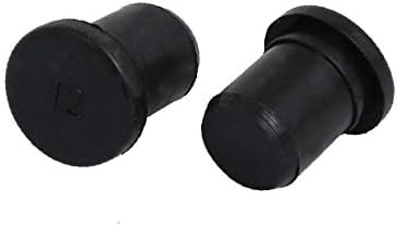 X-Dree 20pcs 12mm Dia Epdm Buraco de borracha Inserir tampa preta para a glândula (20pcs 12mm dia epdm tapón de inserción de orificio de goma para tapón de cabo negro