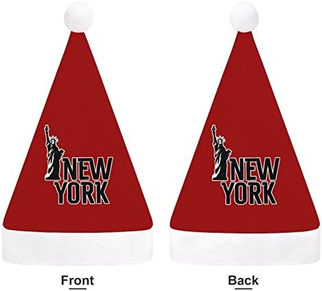 Estátua de Liberdade de Nova York chapéu de Natal macio Papai Noel Cap Funny Beanie para a festa festiva do