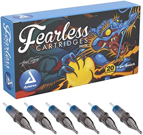 Dynarex Fearless Tattoo Cartridges Bugpin Round Liner, 1011rl, 20 contagem
