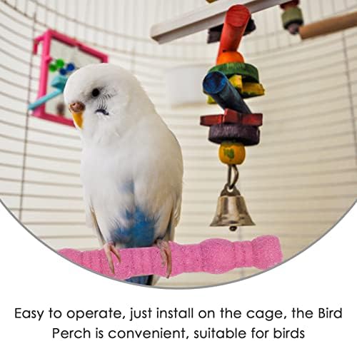 IPETBOOM Hammock Swing Bird Pold Stand Toy: Wood Parrot Perch Stand Plataforma Pata Seting Stick para perquitos
