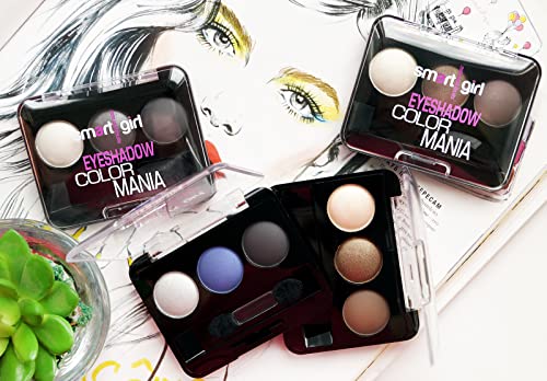 Belor Design Color Mania Eyeshadow Matte, Semi-Matte & Pearl Shades, Shade 33 Grey Violet