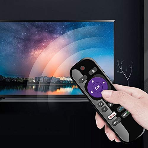 GVIRTUE LC-RCRUS-17 Substituição de controle remoto universal para Sharp Roku Smart TV Smart Remote All