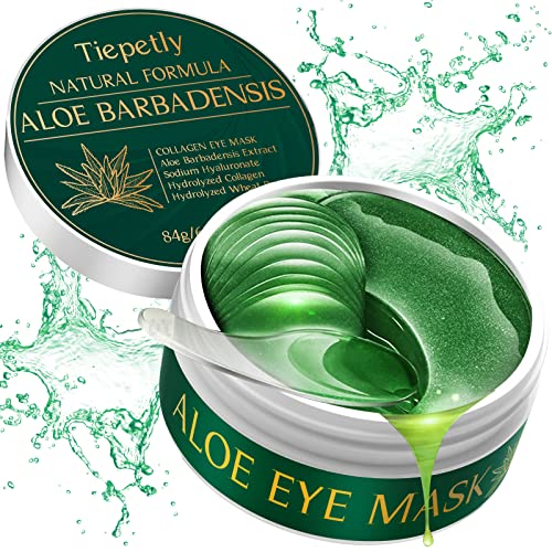 Sob máscaras oculares, máscara de colágeno, manchas de chá verde para olhos inchados 60 PCs, sob