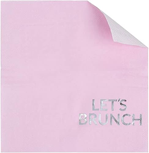 Abastecimento de festas de brunch, guardanapos de papel rosa