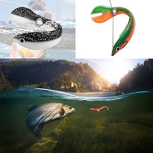 10pcs isca macia pesca isca biionic plástico swimbaits com olhos 3D, iscas de pesca artificiais realistas
