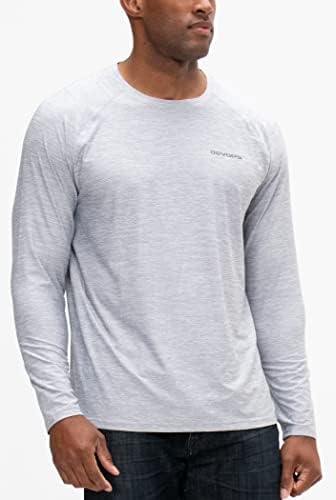 DevOps Men's Men's Capuz de manga comprida pesca caminhada de corrida camisetas de exercícios