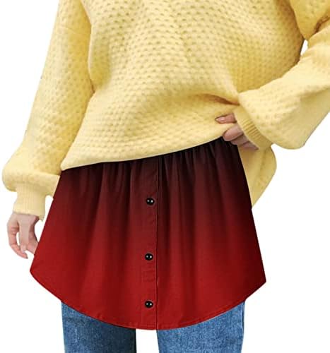 Extensores de camisa para mulheres em camadas em camadas de primeira linha inferior Mini -saia Mini