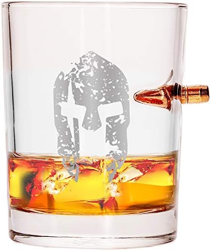 Lucky Shot 308 Calibre Whisky Glass | Bullet incorporada 10 oz de vidro de rocha de borossilicato de