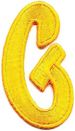 Cartas - Script Amarelo Golden 2 Letra G - Ferro com apliques bordados