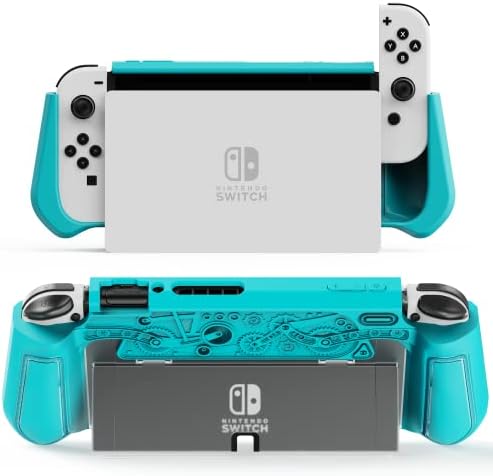Switch OLED Case para Nintendo Turquoise ， Switch Lite Case Black
