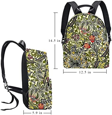 Mochila de viagem VBFOFBV, mochila laptop para homens, mochila de moda, flor de planta azul dourada