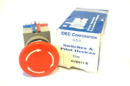 IDEC TW Push de serviço pesado interruptor, 22 mm, 1No-1NC, cogumelo