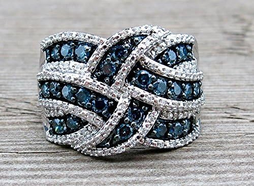 Aura Jóias Sapphire 925 Silver Ring Infinity Jewelry Wedding noivado Tamanho da festa 6-10