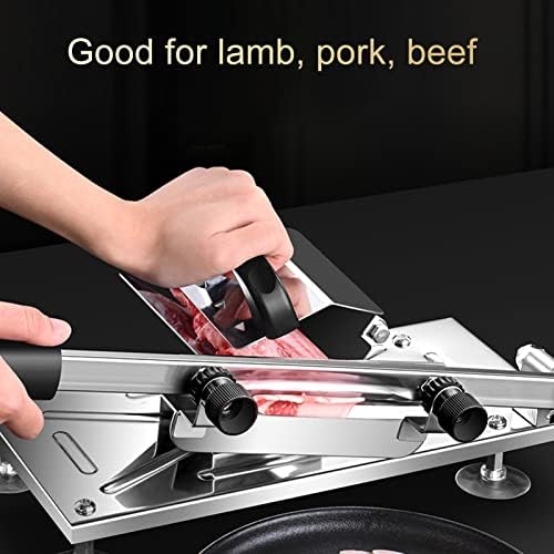 Máquina de fatia de carne congelada manual, cortador de cordeiro, pequeno fator de carne de carne de