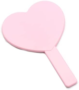 Espelho de maquiagem ahfam espelho de mão com logotipo por atacado para maquiagem/rosa/quadrado/coração